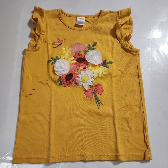 Gymboree Girls Country Trail Embroidered Flower Floral Bouqet Shirt Top Size 8 - Picture 2 of 6